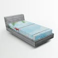 thumbnail image 1 of Ambesonne Tropical Fitted Sheet, Fish Seashell Maritime, Twin XL Size, Pale Blue Green Amber, 1 of 2