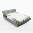 thumbnail image 1 of Ambesonne Tropical Fitted Sheet, Frame Style Palm Trees, Queen Size, Multicolor, 1 of 3
