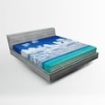thumbnail image 1 of Ambesonne Tropical Fitted Sheet, Hawaiian Exotic Sky, Full Size, Turquoise White, 1 of 2