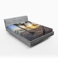 thumbnail image 1 of Ambesonne Tropical Fitted Sheet, Paradise Beach Palms, Queen Size, Multicolor, 1 of 3