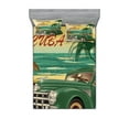 thumbnail image 1 of Ambesonne Tropical Fitted Sheet & Pillow Sham Set, Cuba Beach Ocean Palm, Full, Green Cream Yellow, 1 of 2