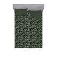 thumbnail image 1 of Ambesonne Tropical Fitted Sheet & Pillow Sham Set, Exotic Foliage Hand Drawn, Full, Sage Green Black, 1 of 3