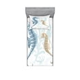 thumbnail image 1 of Ambesonne Tropical Fitted Sheet & Pillow Sham Set, Fishes in Soft Tones, Twin, Blue Cream, 1 of 2