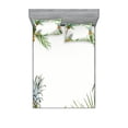 thumbnail image 1 of Ambesonne Tropical Fitted Sheet & Pillow Sham Set, Frame Style Palm Trees, Queen, Multicolor, 1 of 2