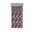 thumbnail image 1 of Ambesonne Tropical Fitted Sheet & Pillow Sham Set, Hibiscus Plumeria, Twin, Multicolor, 1 of 2