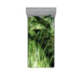 thumbnail image 1 of Ambesonne Tropical Fitted Sheet & Pillow Sham Set, Idyllic Spring Jungle, Twin, Green Brown, 1 of 2