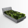 thumbnail image 1 of Ambesonne Tropical Fitted Sheet, Rainforest Fall River, Twin XL Size, Green, 1 of 3