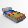 thumbnail image 1 of Ambesonne Tropical Fitted Sheet, Thailand Boat in Ocean, Twin XL Size, Multicolor, 1 of 2