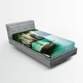 thumbnail image 1 of Ambesonne Tropical Fitted Sheet, World Seascape Shore, Twin XL Size, Multicolor, 1 of 2