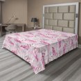 thumbnail image 1 of Ambesonne Tropical Flat Bedding Sheet Soft Top Sheet, Flamingos Watercolor Plot, King, Pale Rose and Soft Pink, 1 of 1