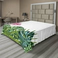 thumbnail image 1 of Ambesonne Tropical Flat Sheet, Exotic Nature Flamingo, California King, Green Pink Blue, 1 of 1