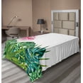 thumbnail image 1 of Ambesonne Tropical Flat Sheet, Exotic Nature Flamingo, TwinXL Size, Green Pink Blue, 1 of 1