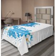thumbnail image 1 of Ambesonne Tropical Flat Sheet, Hawaiian Island Aqua, TwinXL Size, Aqua White, 1 of 1