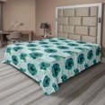 thumbnail image 1 of Ambesonne Tropical Flat Sheet, Hawaiian Jungle Hibiscus, Queen Size, Seafoam Teal, 1 of 1
