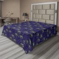 thumbnail image 1 of Ambesonne Tropical Flat Sheet, Jungle in Summer Season, Queen Size, Indigo Lime Green, 1 of 1