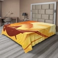 thumbnail image 1 of Ambesonne Tropical Flat Sheet, Majestic Sunset View, Queen Size, Burnt Orange, 1 of 1
