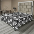 thumbnail image 1 of Ambesonne Tropical Flat Sheet, Minimalist Toned Monsteras, California King, Black White, 1 of 1