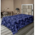 thumbnail image 1 of Ambesonne Tropical Flat Sheet, Night Jungle Panther Eyes, TwinXL Size, Blue Violet Indigo, 1 of 1
