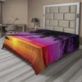thumbnail image 1 of Ambesonne Tropical Flat Sheet, Palm Shadow at Sunset, California King, Purple Orange Black, 1 of 1