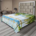 thumbnail image 1 of Ambesonne Tropical Flat Sheet, Pool Resort Summer, California King, Green Blue, 1 of 1