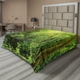 thumbnail image 1 of Ambesonne Tropical Flat Sheet, Rainforest Landscape, King Size, Green, 1 of 1
