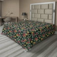 thumbnail image 1 of Ambesonne Tropical Flat Sheet, Realistic Flower Print, King Size, Multicolor, 1 of 1