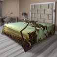 thumbnail image 1 of Ambesonne Tropical Flat Sheet, Sunset Pacific Dusk, Queen Size, Green Brown, 1 of 1