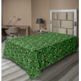 thumbnail image 1 of Ambesonne Tropical Flat Sheet, Toucan Birds on Leaves, Twin Size, Green and Multicolor, 1 of 1