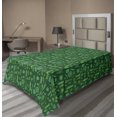 thumbnail image 1 of Ambesonne Tropical Flat Sheet, Exotics Jungle Elements, TwinXL Size, Fern Green Hunter Green, 1 of 1