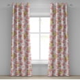 thumbnail image 1 of Ambesonne Tropical Grommet Curtain, Abstract Monsteras Exotic, 50"x108", Pale Salmon and Green, 1 of 1