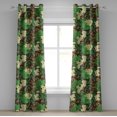 thumbnail image 1 of Ambesonne Tropical Grommet Curtain, Exotics Monstera Print, 50"x72", Pale Green Avocado Green, 1 of 1