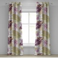 thumbnail image 1 of Ambesonne Tropical Grommet Curtain, Modern Palm Tree Leaves, 50"x72", Khaki Plum and Peach, 1 of 1