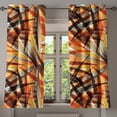 thumbnail image 1 of Ambesonne Tropical Grommet Curtain, Summer Pattern Palm Leaves, 50"x63", Orange Sea Blue and Dark Rust, 1 of 5