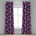 thumbnail image 1 of Ambesonne Tropical Grommet Curtain, Watercolor Pineapples Plot, 50"x84", Dark Magenta Pale Green, 1 of 1