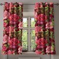 thumbnail image 1 of Ambesonne Tropical Grommet Curtain, Watercolor Rose Repeating, 50"x63", Dark Salmon Fern Green, 1 of 1