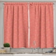 thumbnail image 1 of Ambesonne Tropical Kitchen Curtains, Abstract Hibiscus Flowers, 55"x39", Burnt Sienna Blush and Coral, 1 of 3