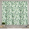 thumbnail image 1 of Ambesonne Tropical Kitchen Curtains, Diversified Trees, 55"x45", Lime Green Emerald, 1 of 3