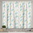 thumbnail image 1 of Ambesonne Tropical Kitchen Curtains, Flamingo Birds Pineapple, 55"x45", Pink Mustard, 1 of 3