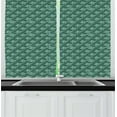 thumbnail image 1 of Ambesonne Tropical Kitchen Curtains, Forest Palm Leaves Pattern, 55"x45", Seafoam Green, 1 of 3