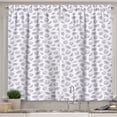thumbnail image 1 of Ambesonne Tropical Kitchen Curtains, Hand-Drawn Figs Pattern, 55"x45", Pale Lavender White, 1 of 3