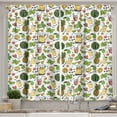 thumbnail image 1 of Ambesonne Tropical Kitchen Curtains, Summer Drinks Fruits, 55"x39", Multicolor, 1 of 3