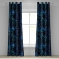 thumbnail image 1 of Ambesonne Tropical Leaves Grommet Curtain, Aquatic Colors Leaf, 50"x120", Dark Lavender Indigo, 1 of 1