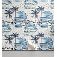 thumbnail image 1 of Ambesonne Tropical Peel & Stick Wallpaper for Home, Abstract Palm Zigzag Art, 13"x100", Sea Blue Cadet Blue White, 1 of 5