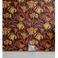 thumbnail image 1 of Ambesonne Tropical Peel & Stick Wallpaper for Home, Aquarelle Vintage Flowers, 13"x36", Earth Yellow Vermilion, 1 of 5