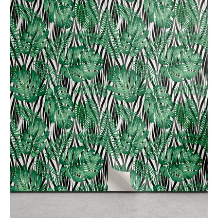 Ambesonne Tropical Peel & Stick Wallpaper for Home, Bohemian Monstera Print, 13"x36", Fern Green Charcoal Grey