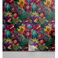 thumbnail image 1 of Ambesonne Tropical Peel & Stick Wallpaper for Home, Flowers Exotic Overlapping, 13"x100", Sea Blue Dark Magenta, 1 of 5