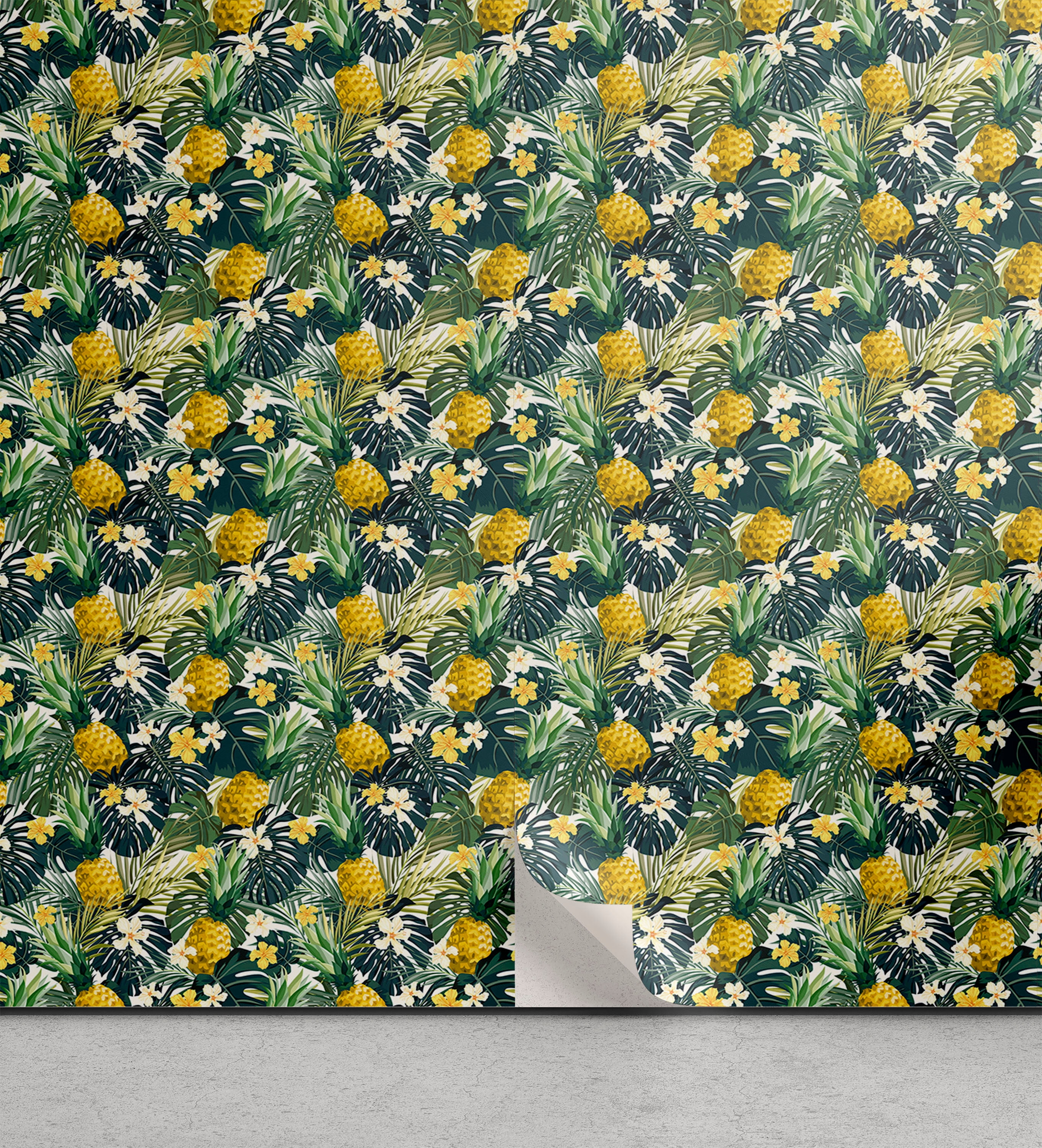 Ambesonne, Tropical Peel & Stick Wallpaper for Home, Jungle Boho Wild