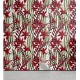 thumbnail image 1 of Ambesonne Tropical Peel & Stick Wallpaper for Home, Red Flowers Lines Plot, 13"x100", Dark Coral and Peacock Green, 1 of 5