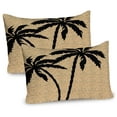thumbnail image 1 of Ambesonne Tropical Pillow Sham 2 Pack, Palm Tree Silhouettes, 36"x20", Pale Brown and Black, 1 of 1