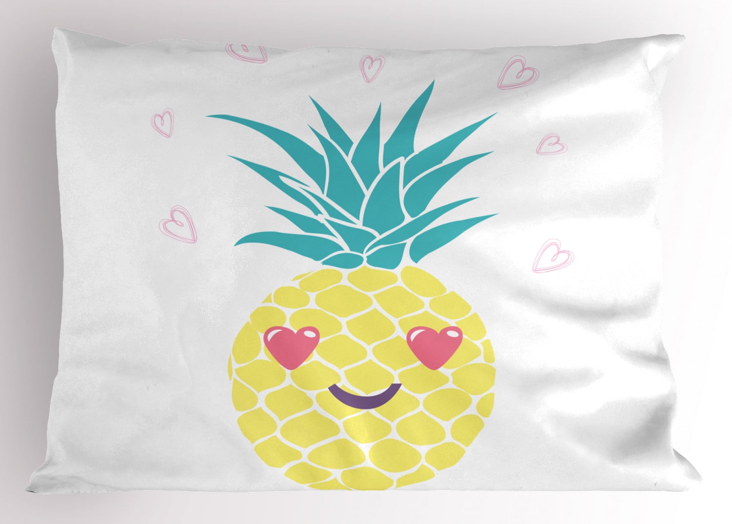 King Size Multicolor Pineapple Kids Polyester Pillow Sham